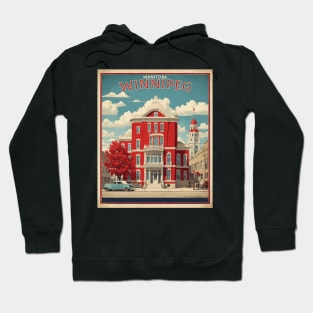 Winnipeg The Exchange District Vintage Retro Travel Tourism Hoodie